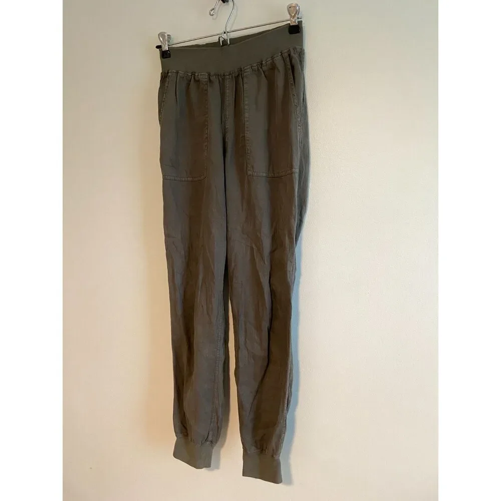 Faherty Arlie Day Pants in Surplus Green Joggers XS